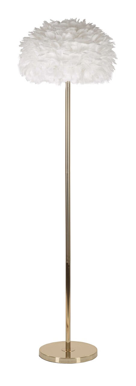 Lampadar Feathers Slim, Mauro Ferretti, 1 x E27, 40W, 43x170 cm, fier, alb/auriu - imagine 7